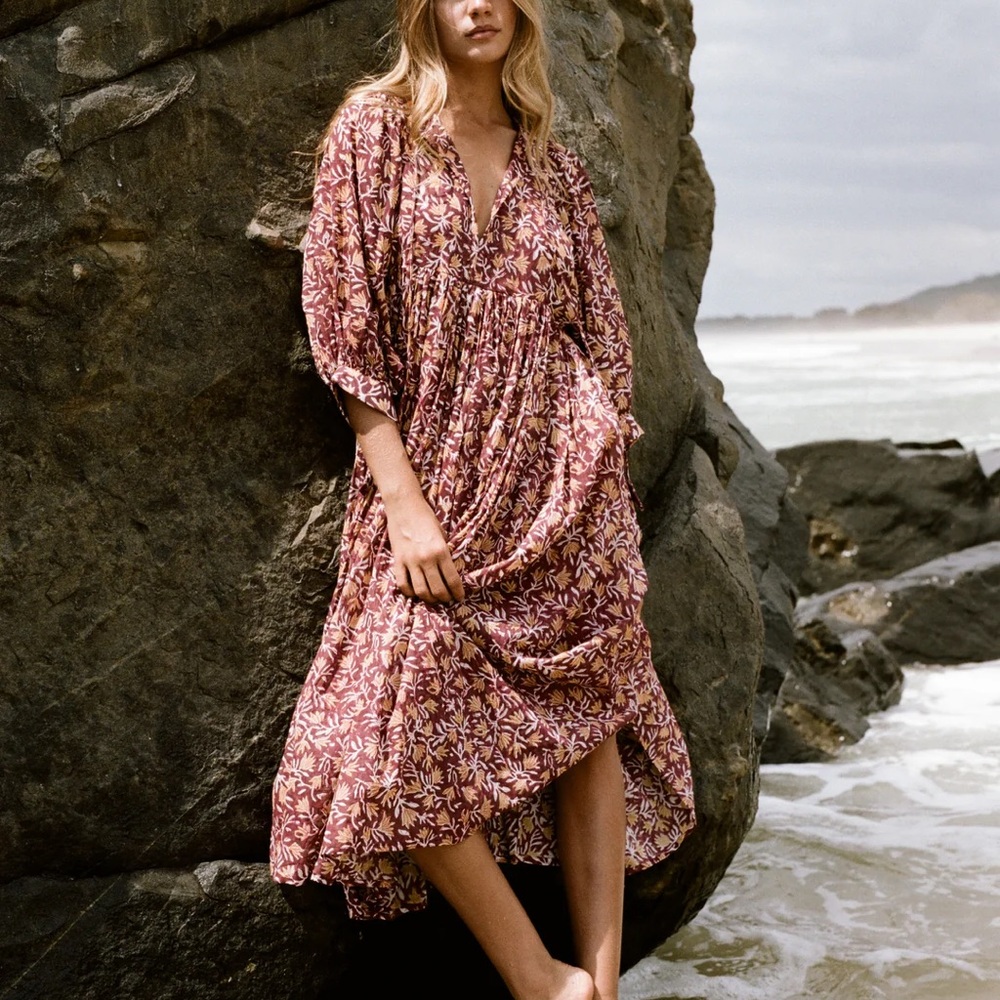 Daughters of India Kyra Midi in Sumac